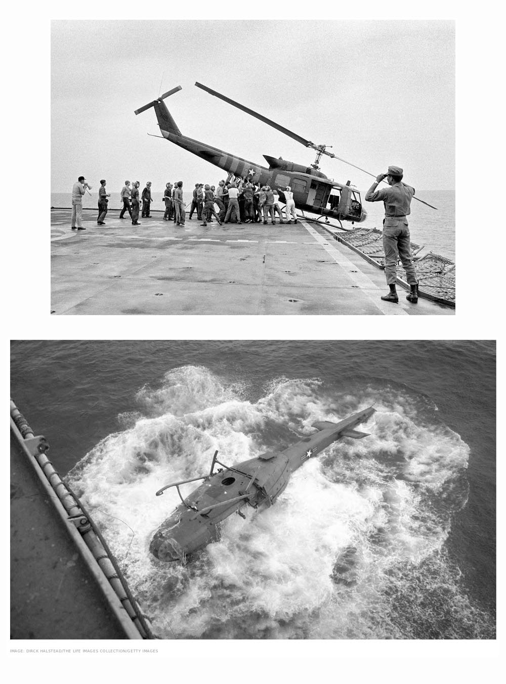 Pushing Helicopter Overboard